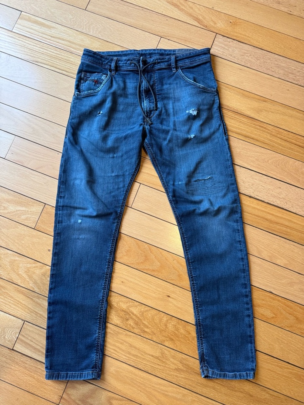 Diesel Krooley Jogg Men's Slim Straight Jeans in Dark Blue